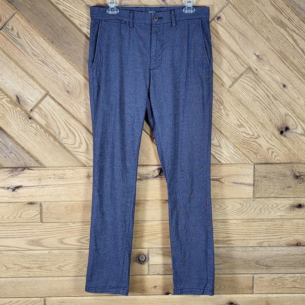 Old Navy Ultimate Slim Chino Pants Mens 30x30 Built-In Flex Textured Navy Blue